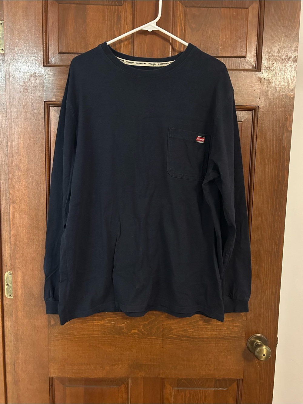 Wrangler Men's Navy Crewneck Pocket Sweater